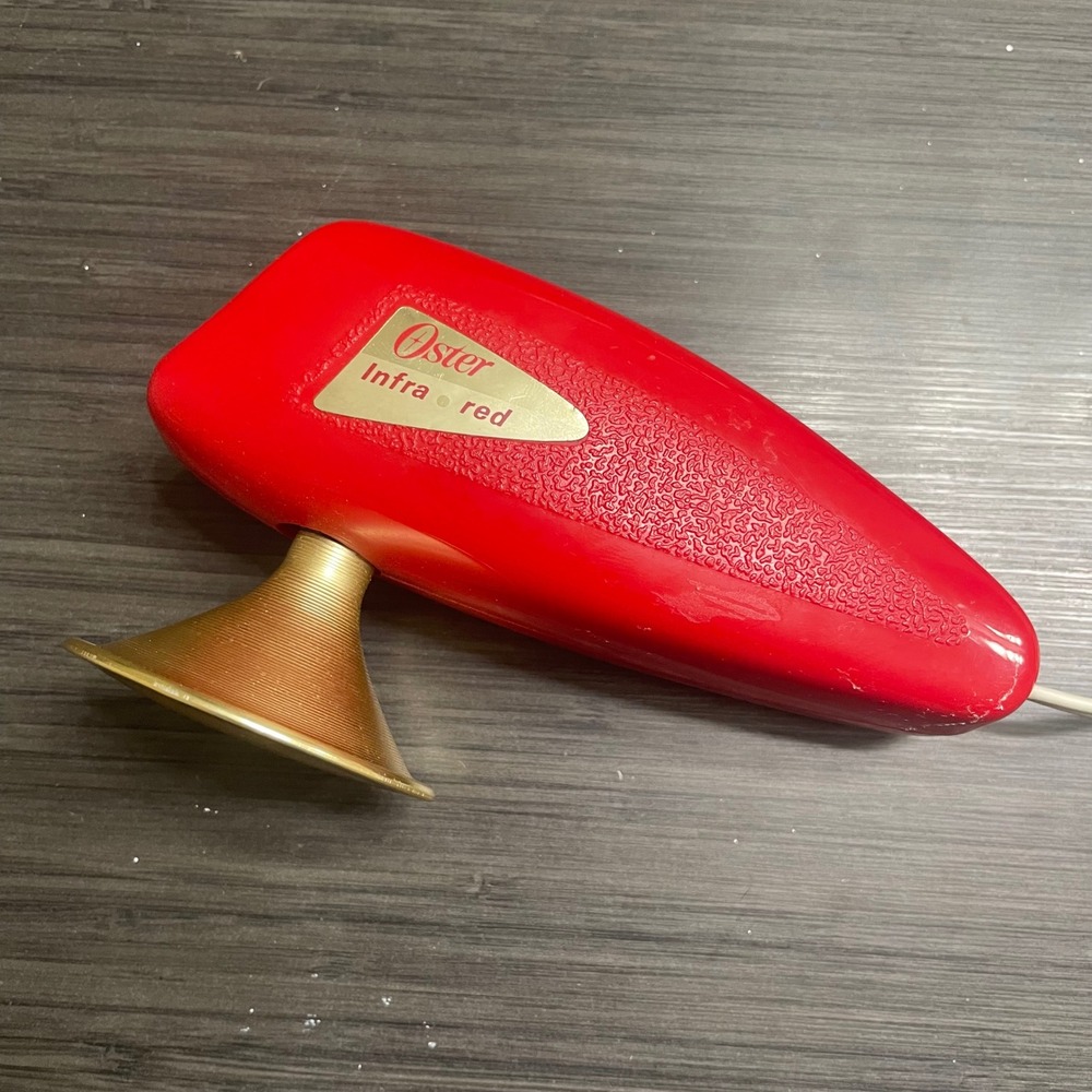 Vintage Oster Infrared Heat Massager Model 218 Red Gold Mid Century USA NO BOX